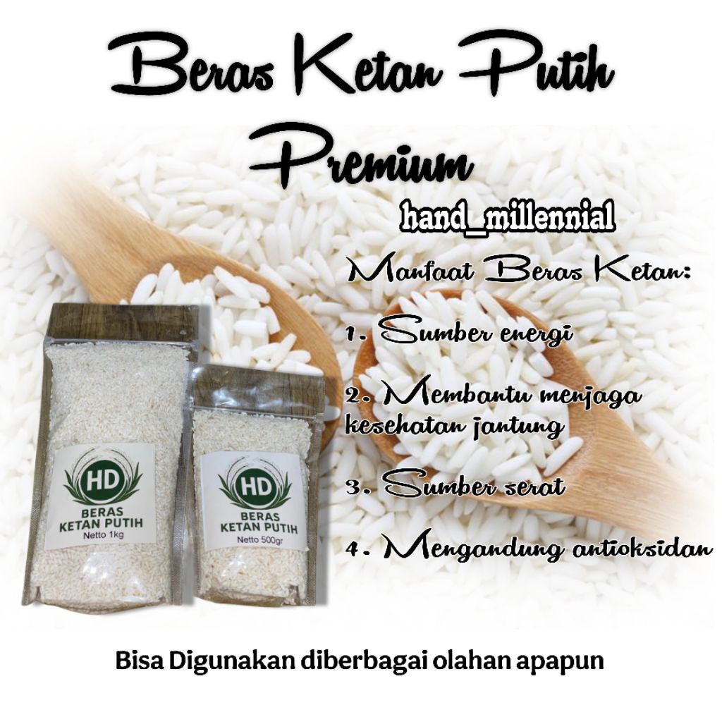 

BERAS KETAN PUTIH 100%ORGANIK 500gram
