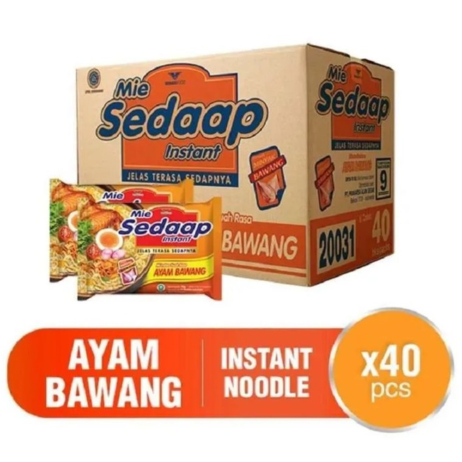 

Mie Sedaap Sedap Ayam Bawang Instan Kuah 1 Karton/Dus isi 40 pcs 70 gr