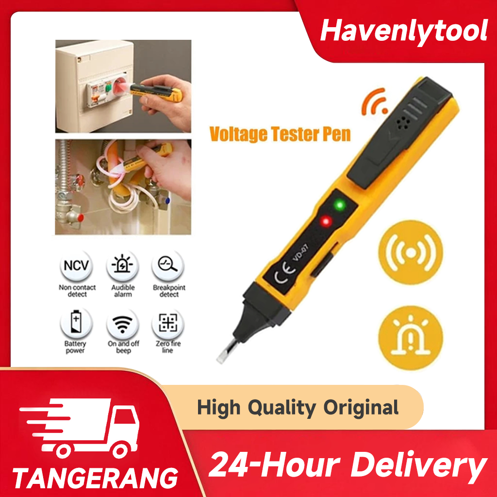 Havenlytool Tespen Listrik Digital Cek Kabel Putus Testpen Otomatis Kelistrikan Listrik Digital Volt