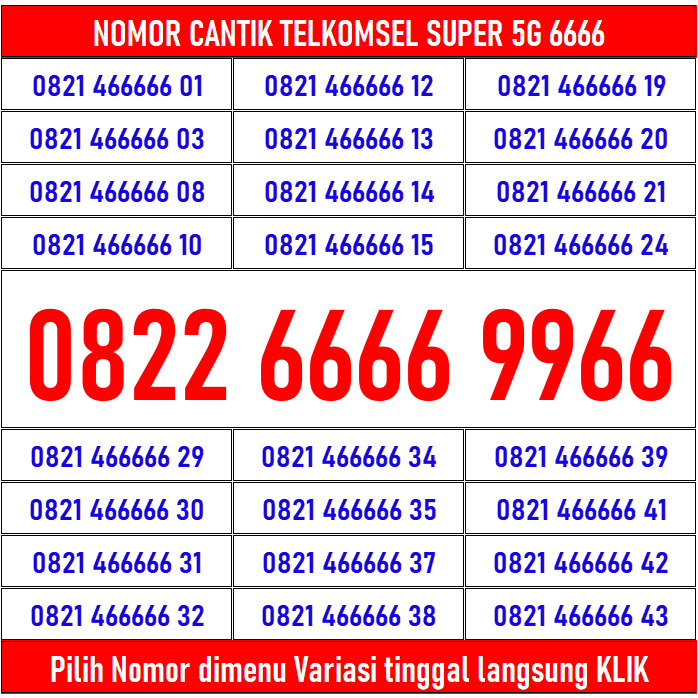 Simcard Nomor Cantik Kartu Perdana Telkomsel