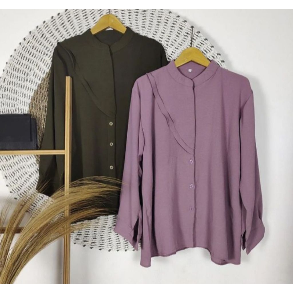 SHANGHAI KEMEJA CRINKLE JUMBO/ KEMEJA CRINKLE BIGSIZE