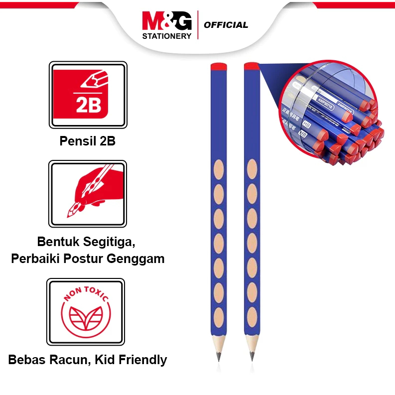 

M&G Pencil Triangle AWPQ0915 Grooved Jumbo 2B