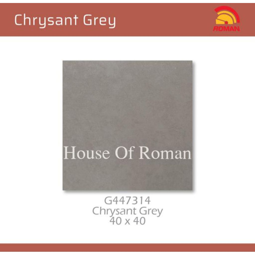 Roman Keramik G447314 Chrysant Grey 40x40 Kw1