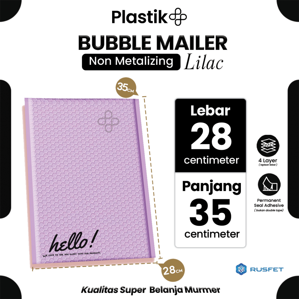 

Amplop Bubble Mailer Ungu Lilac 28cm x 35 cm / Envelope Security Bag Mailer Harga Satuan