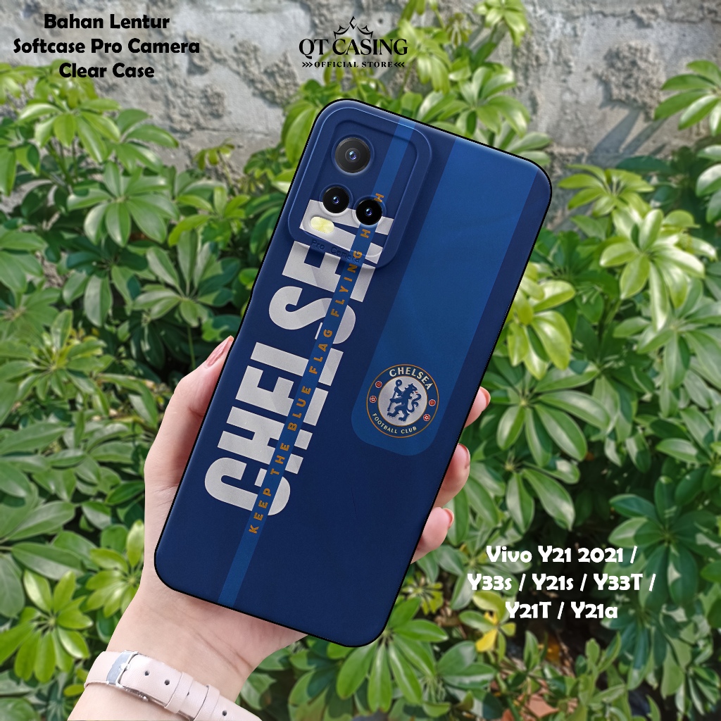 Case For Vivo Y21 2021 / Y33s / Y21s / Y33T / Y21T / Y21a - Softcase Pro Camera Motif Bola Chel