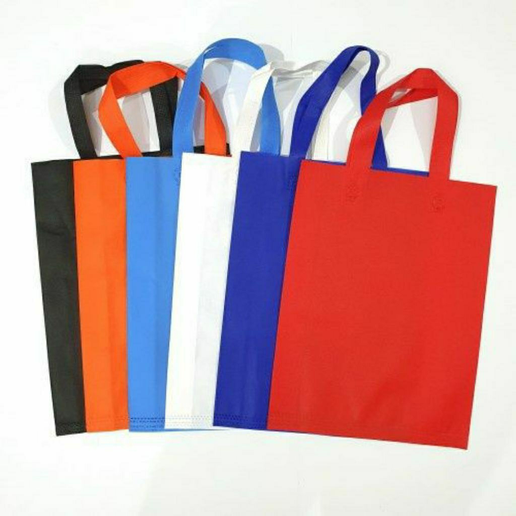 

sablon tas spunbon 25x35cm /lipat samping/tali