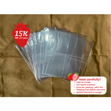 preloved sleeve 4p binder a5 (13 pcs)