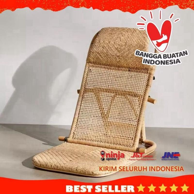 Kursi Lipat Lesehan Rotan Alami Khas Jepang / Kursi Lipat Lesehan