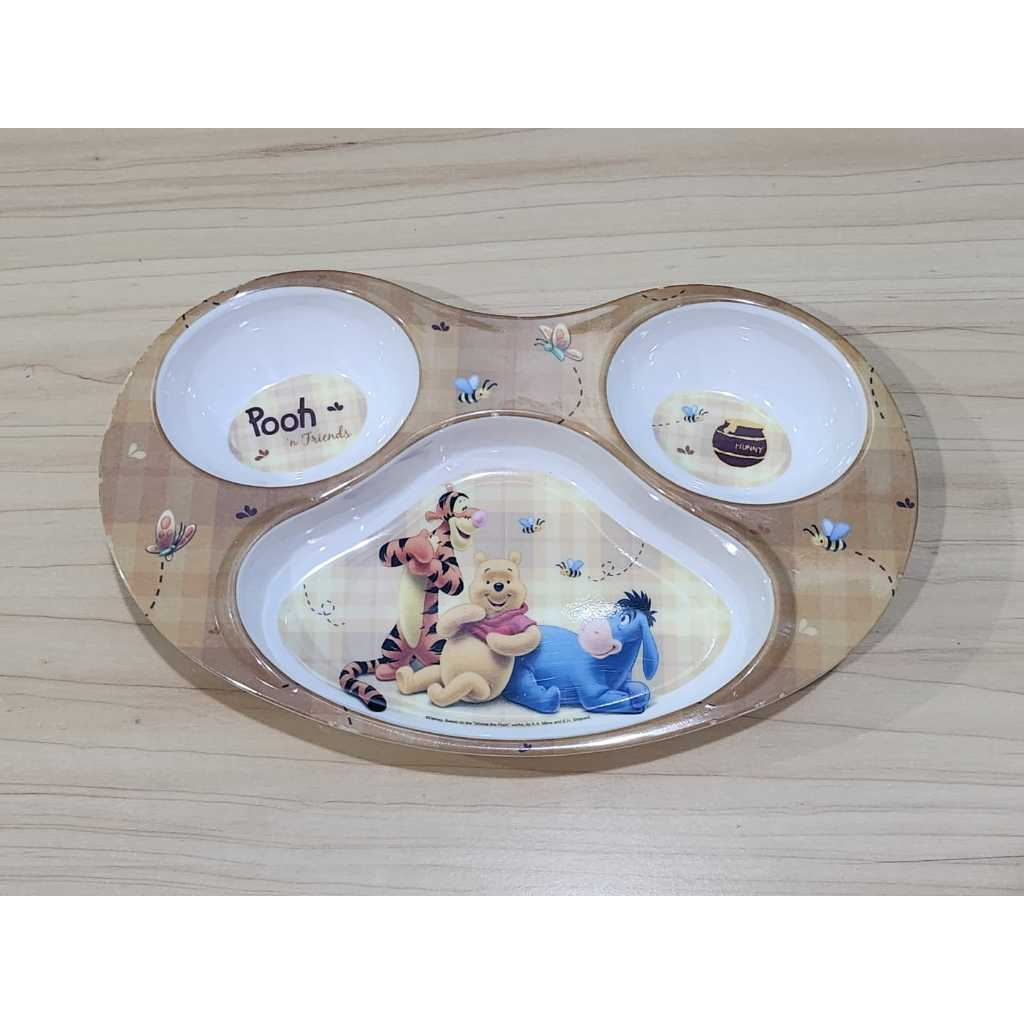 Preloved Lelang Piring Makan Anak Karakter Disney Golden Dragon / Piring Makan Anak Karakter