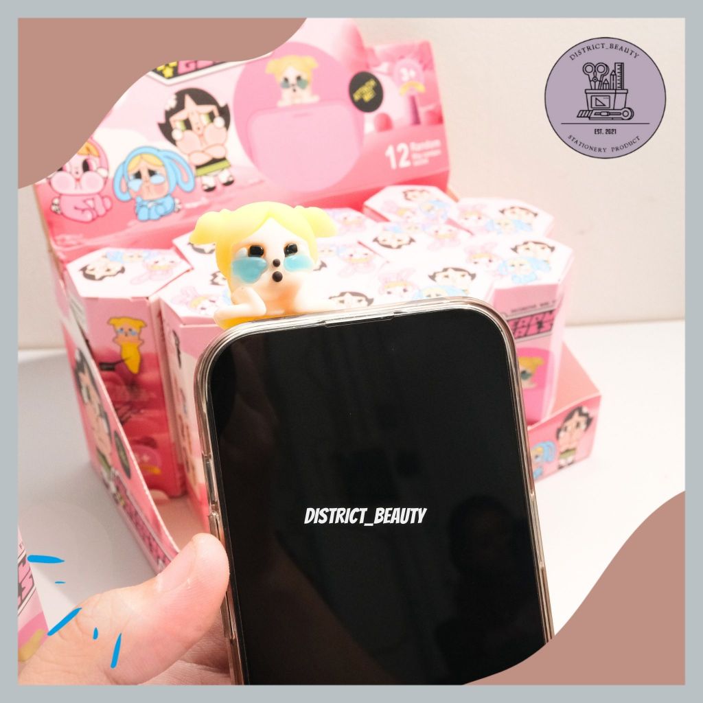 HIPPERS POWERPUFF GIRLS CRY BABY DEKORASI TEMPELAN HP BLIND BOX hippers misteri power puff girls luc