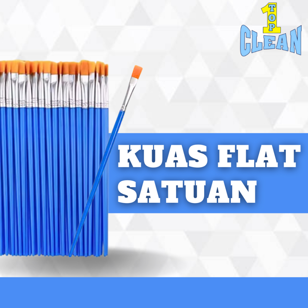 

TOPCLEAN KUAS FLAT 1 PCS kuas mewarnai melukis dan menghias