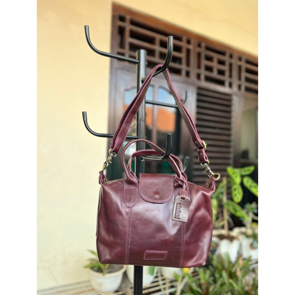 Tas Kulit Wanita ABEKANI CBAG Flap Hand Bag dengan Tali Panjang Ukuran Small