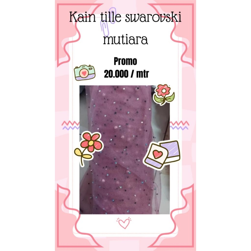 Tile Swarovski / tile Swarovski mutiara / Tile Swarovski payet