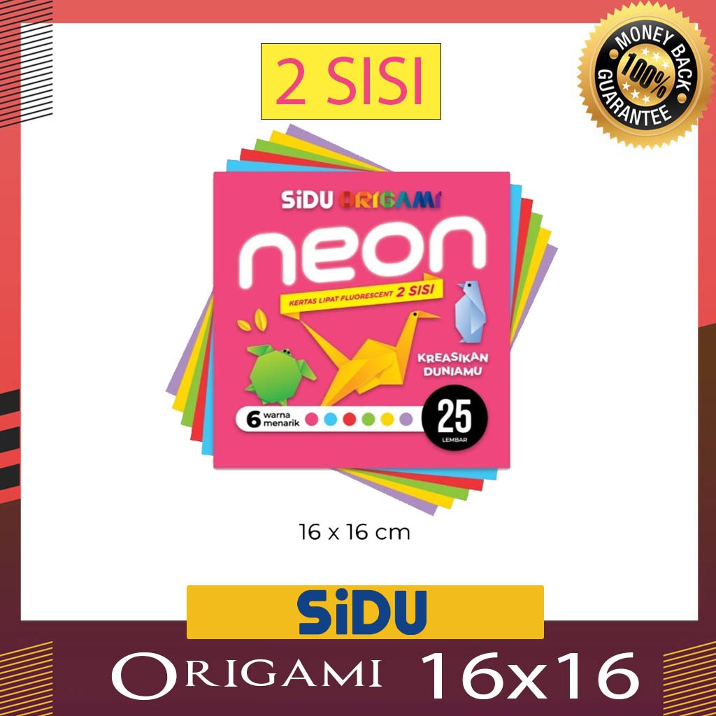 

SiDU Neon Origami Paper 16x16cm 25 Sheets