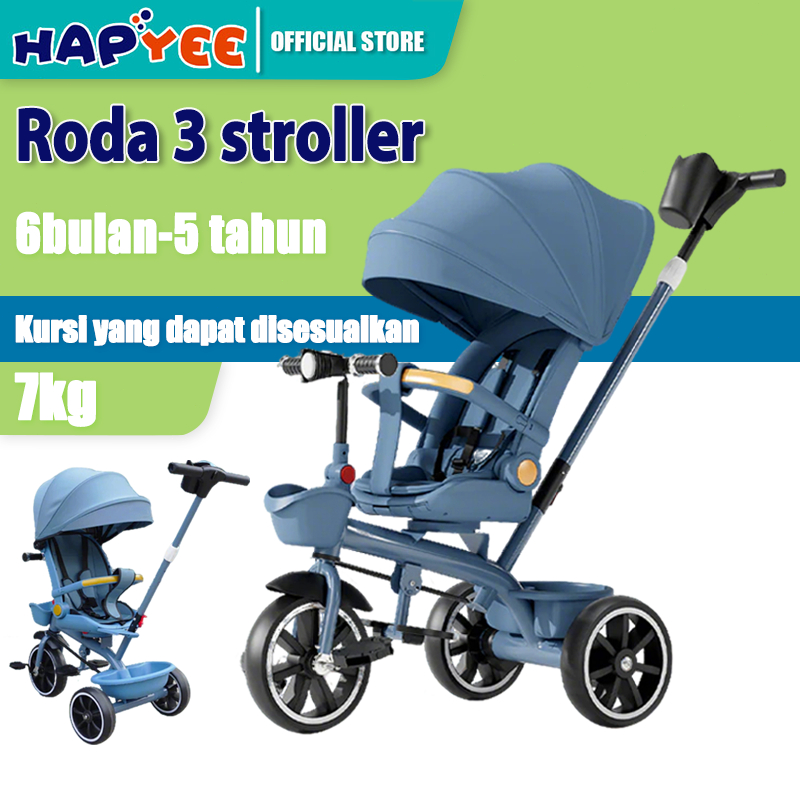 HAPYEE Sepeda Roda Tiga Anak Sepeda Roda 3 Bayi Tricycle Anak Sepeda Anak