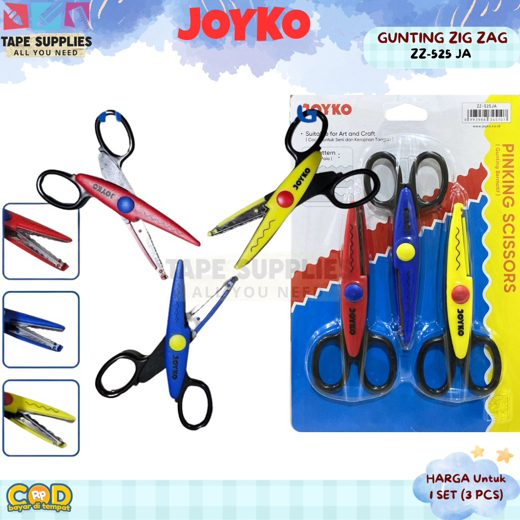 

Joyko Gunting Zig Zag ZZ-525JA – Craft Scissors Motif Gerigi / Gunting Kerajinan