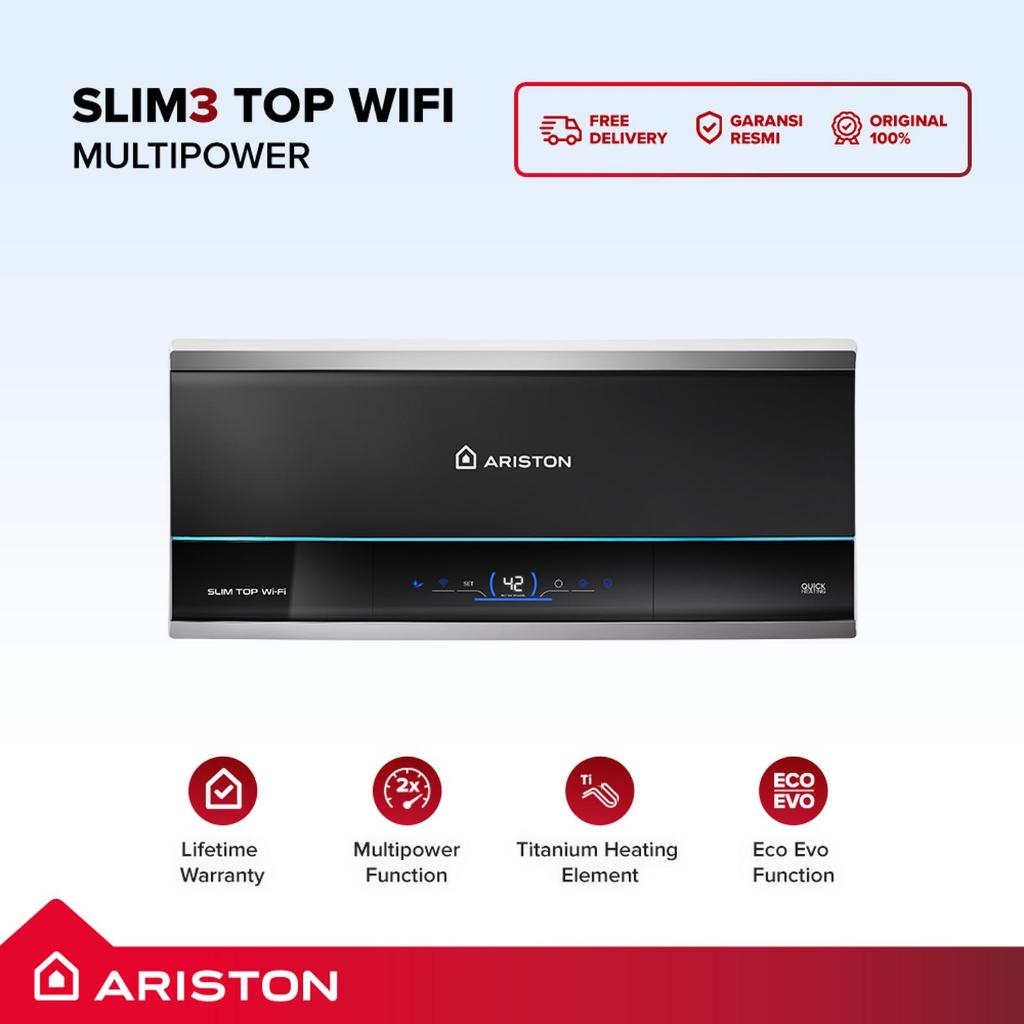 ⁠Ariston Water Heater Slim3 30 Liter Top Wifi