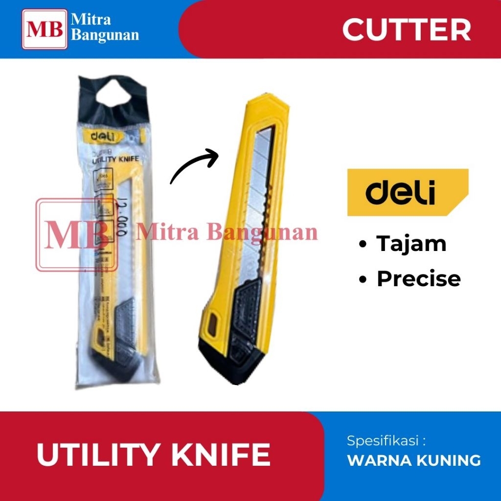 

PISAU CUTTER MERK DELI DL018B