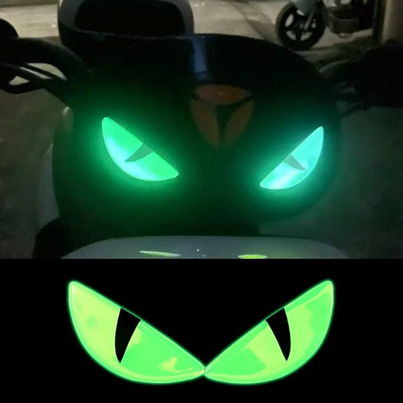 Aksesoris Sepeda Motor N-MAX Reflektif Keren Bercahaya Kucing Setan Lampu 3D