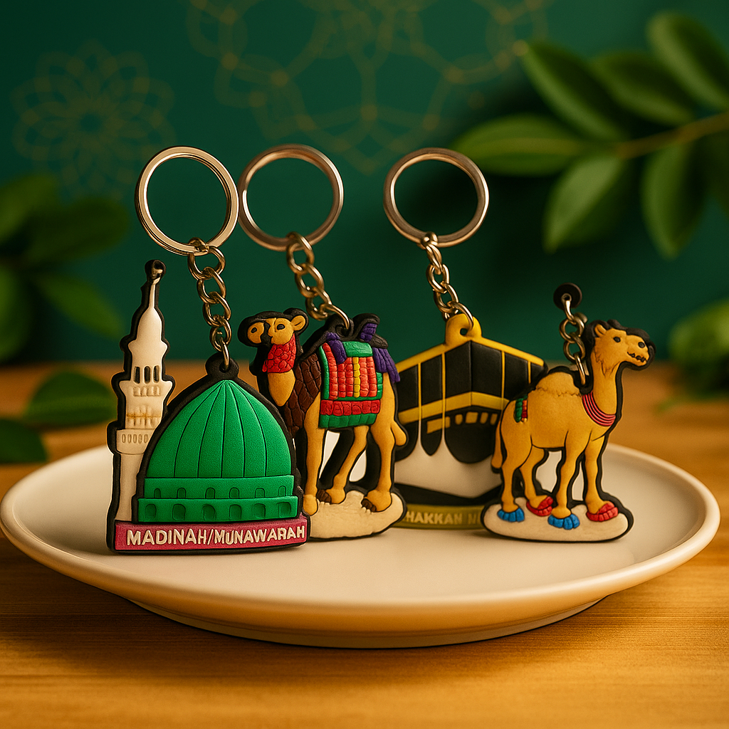 Souvenir Oleh Oleh Haji Umroh Gantungan Kunci Karet 1pcs Makkah Madinah Unta