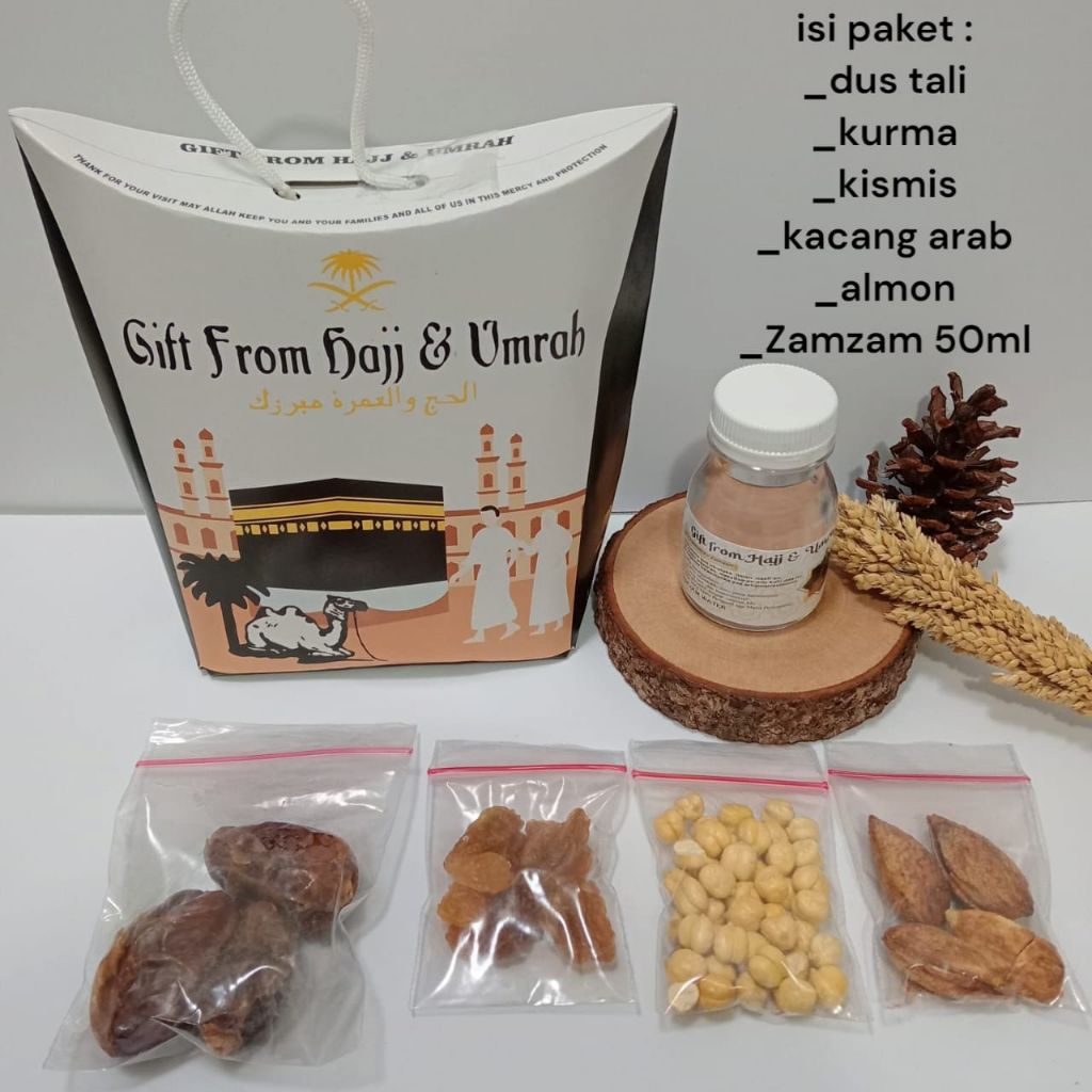 

Paket Oleh-Oleh Haji dan Umroh Almond/paket dus tenteng hampers (Paket E)/ hampers makanan