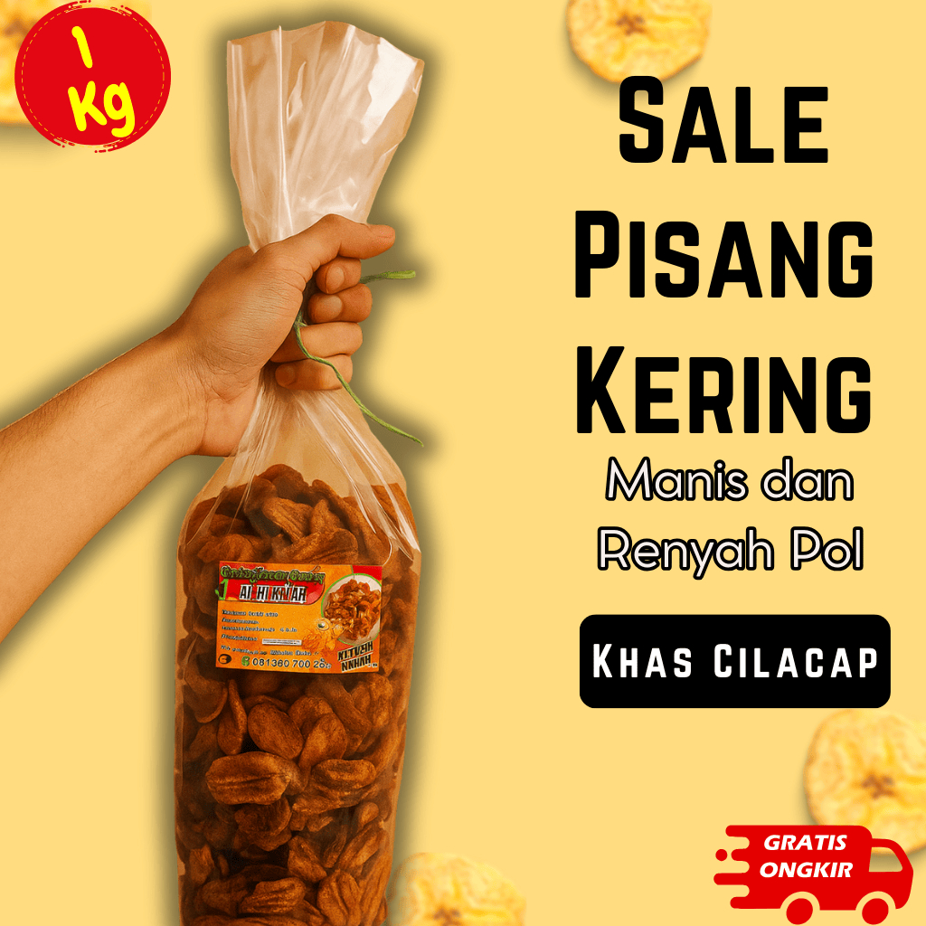 

Sale Pisang Kering Manis Khas Cilacap 1 Kg Cemilan Manis