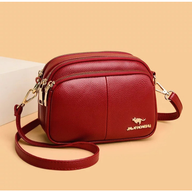 Tas Selempang Wanita 4 Ruang Slingbag Cewek Remaja Kekinian Tas Dompet, Hp Tas Cewek Kekinian