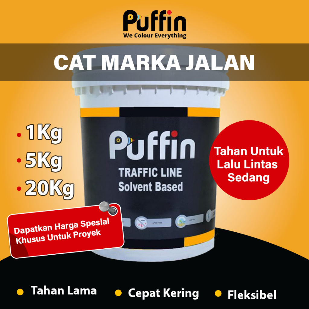 Puffin Paint Cat Marka Jalan Puffin TrafficLine solvent based 20 kg cat jalan