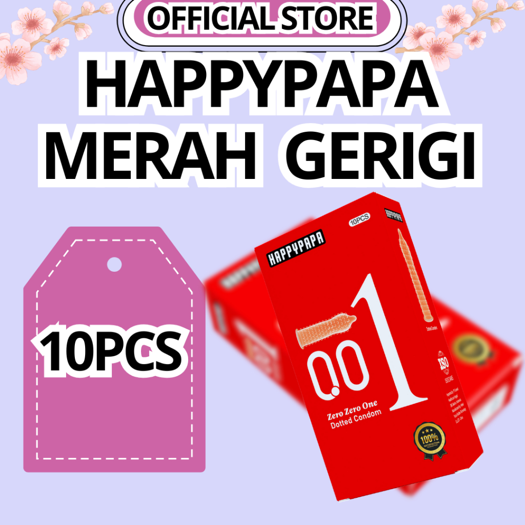 Happypapa 001 Condom Gerigi Ori 10 Pcs