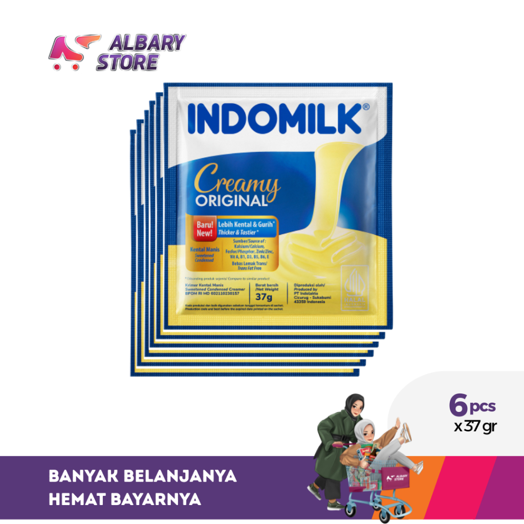 

Indomilk Susu Kental Manis Putih (6 x 37 g)
