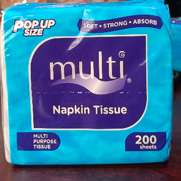 TISSUE MULTI NAPKIN 200S /Tisu multi isi 50 pcs