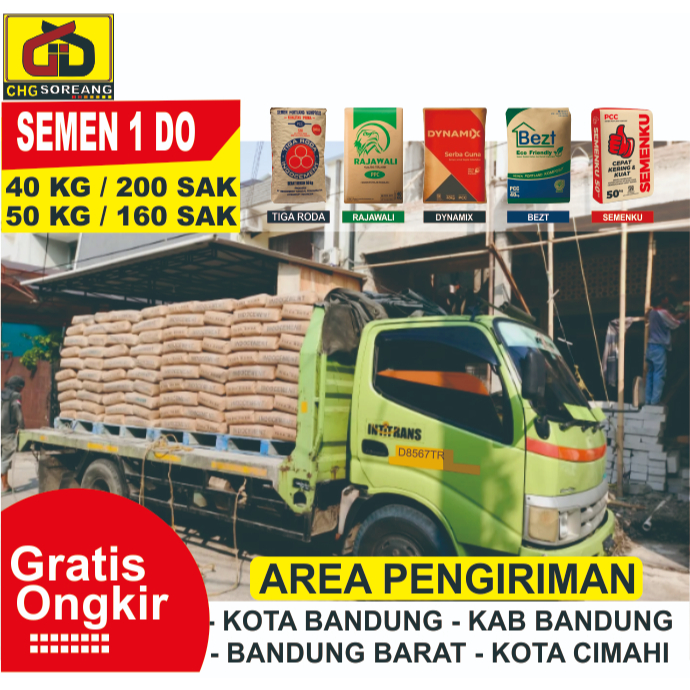 INDOCEMENT / SEMEN TIGA RODA 50 KG / SEMEN 3 RODA (GRATIS ONGKIR )