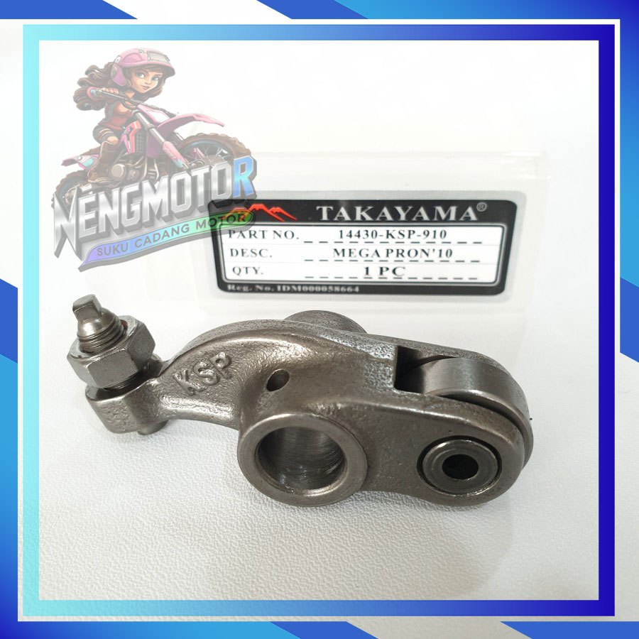 PIANO KLEP PELATUK KLEP + BAUT  MEGA PRO N'10 14430-KSP-910 +Bearing - TAKAYAMA HIGH QUALITY NENGMOT