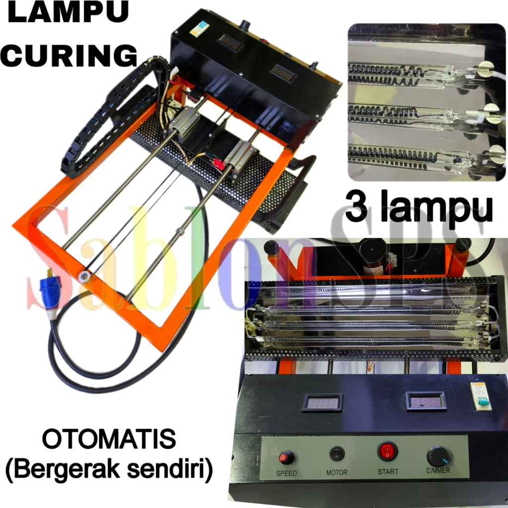 MEJA LAMPU CURING PORTABLE OTOMATIS PENGERING TINTA SABLON