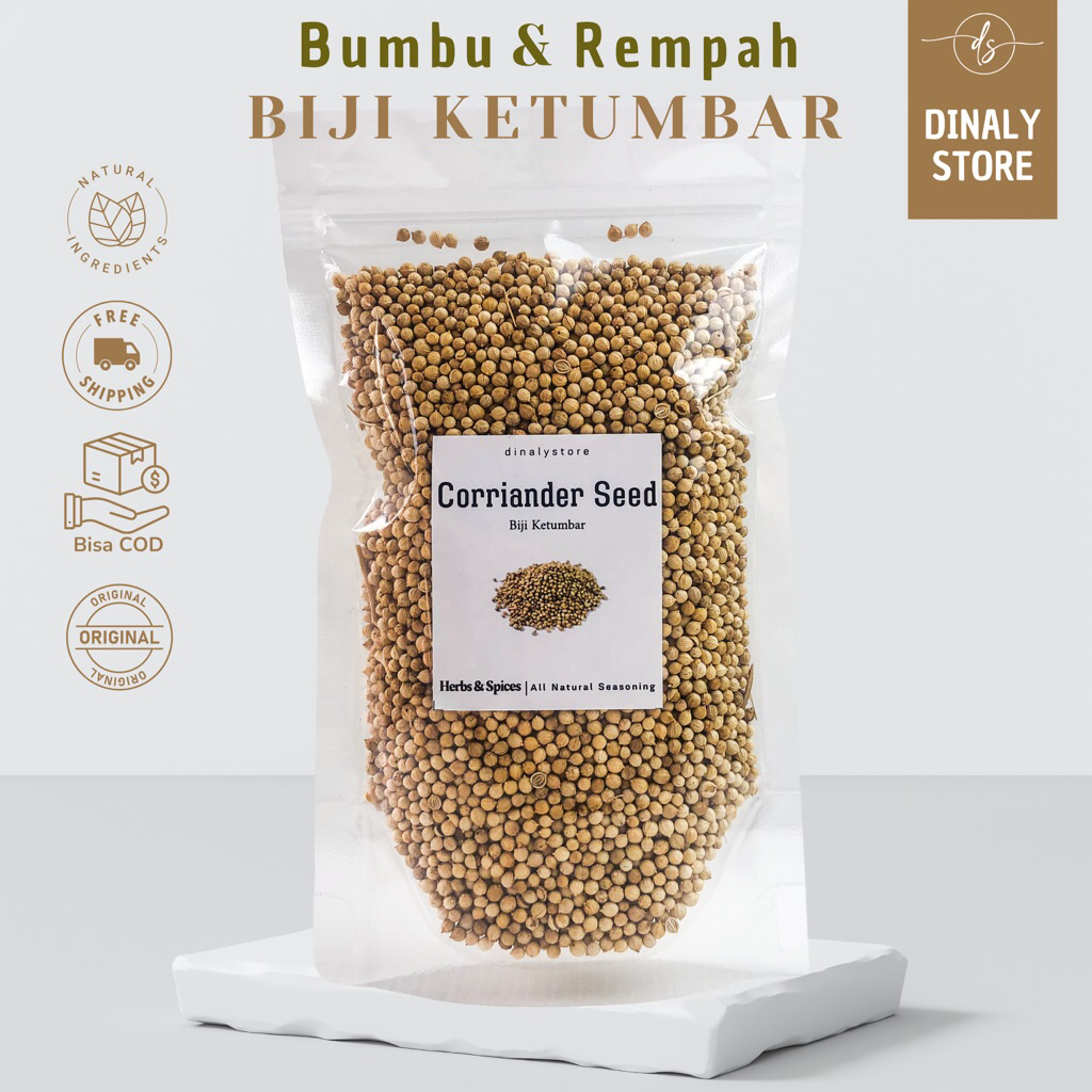 

BIJI KETUMBAR 100 GRAM | CORIANDER SEED | BUMBU DAN REMPAH PREMIUM MURAH