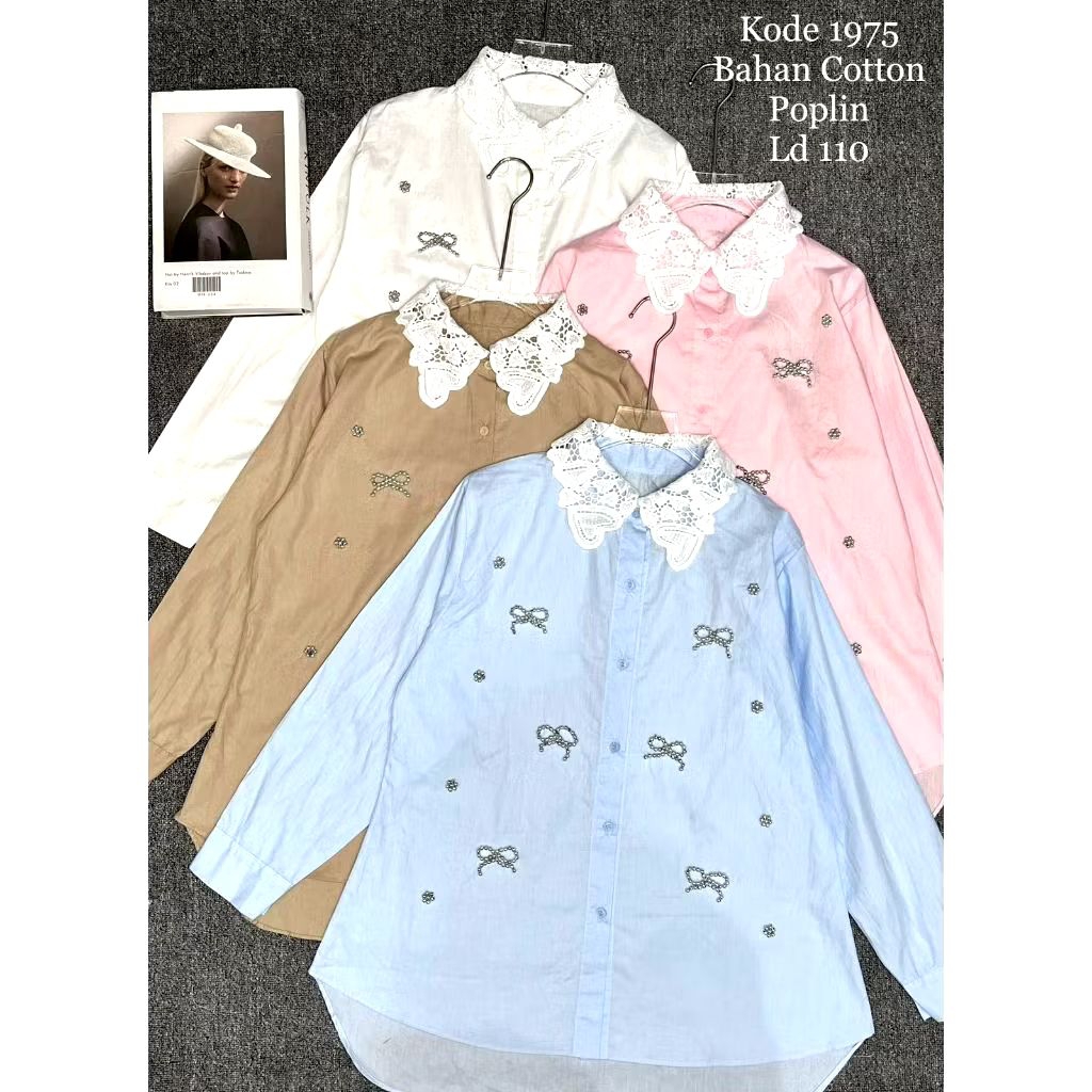 Atasan wanita kemeja putih import ( New ) bukan preloved