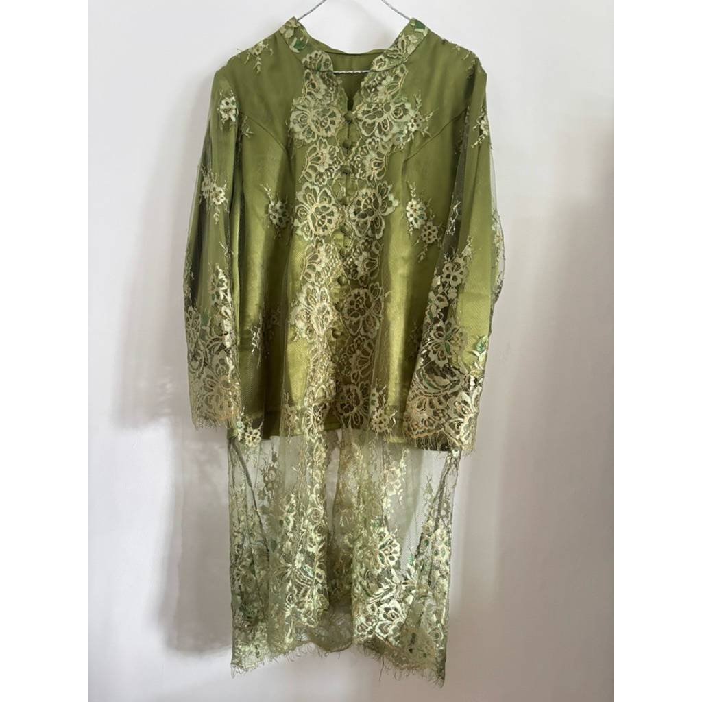 PRELOVED ‼️ Tailored Kebaya & Rok Songket Hijau Termurah