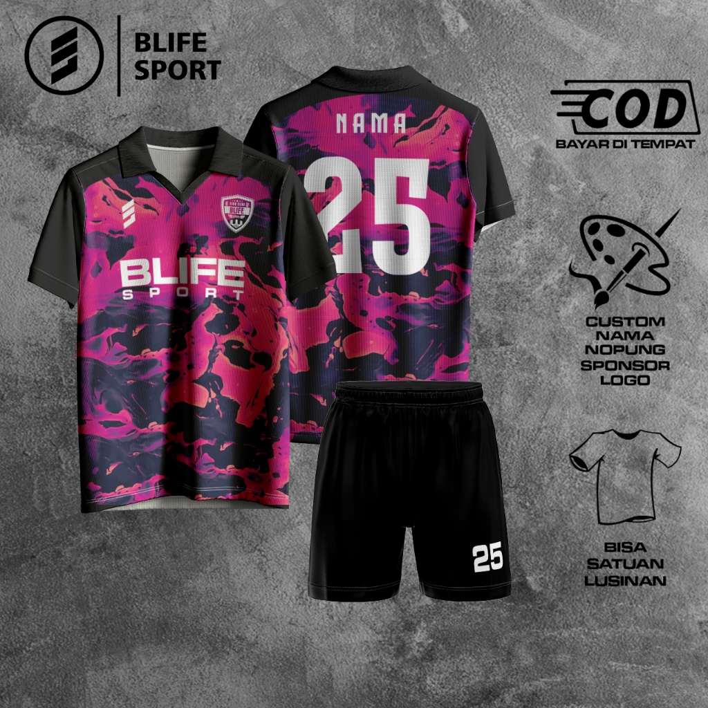 [ COD BISA SATUAN ] JERSEY FUTSAL/BOLA CUSTOM FULL PRINTING