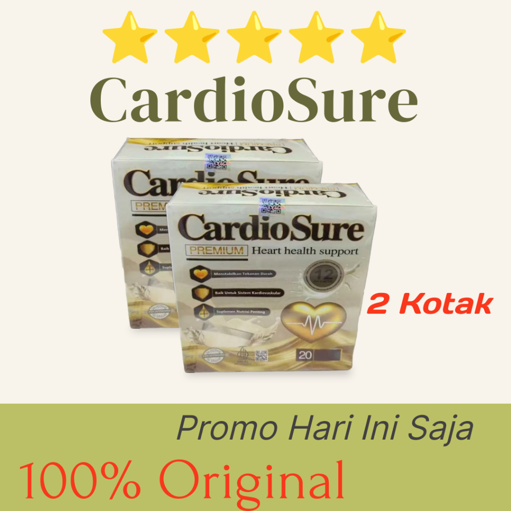 

2 Kotak Cardiosure Asli 100% Original Susu Hipertensi Jantung Kolestrol Bagus