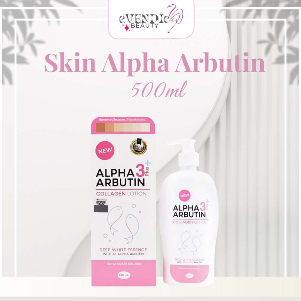 [BPOM] ALPHA ARBUTIN 3 PLUS COLLAGEN WHITENING LOTION HAND BODY LOTION PEMUTIH PEMUTIH BADAN 500ml [