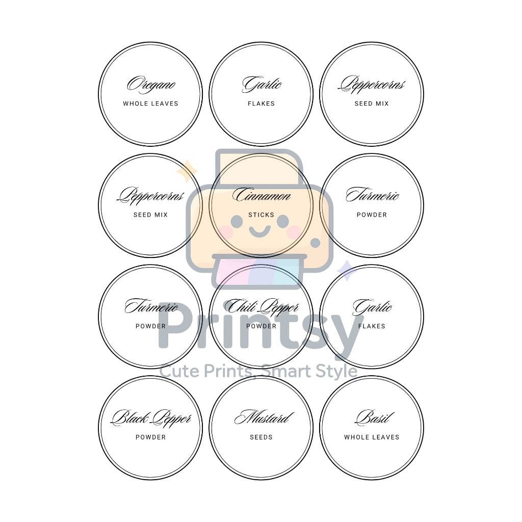 

Custom Stiker Bumbu Dapur Custom | Label Elegan untuk Botol & Toples | Bisa Nama Sendiri