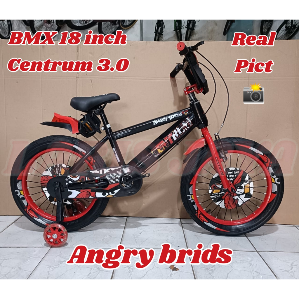 SEPEDA ANAK BMX 18 INCH CENTRUM ANGRY BIRDS BMX CENTRUM 3520-3 BAN 3.0 JUMBO LAMPU MUSIK TERBARU