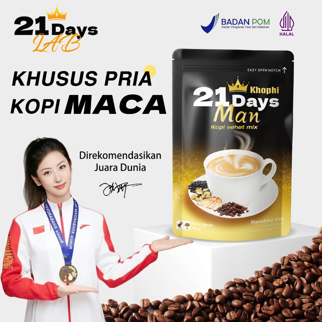 

21Days Coffee Kopi Pria - Maca - Rekomendasi Juara Olimpiade