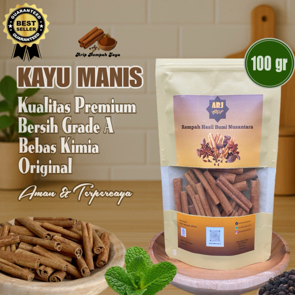 

Kayu Manis Batang 100 gram || Cutting 5 cm || Kualitas Premium