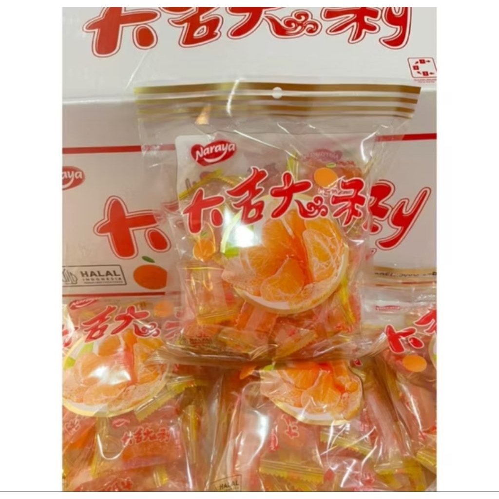 

Orange candy / permen jeruk jelly 500 gram / naraya permen jelly jeruk mandarin 500 gram