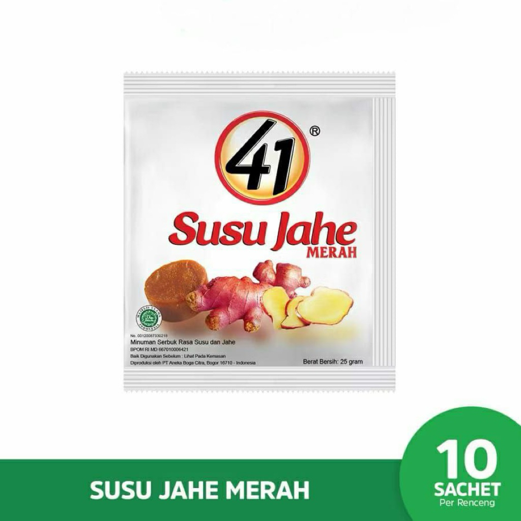 

Susu Jahe Merah 41 1 Renceng @10 Sachet