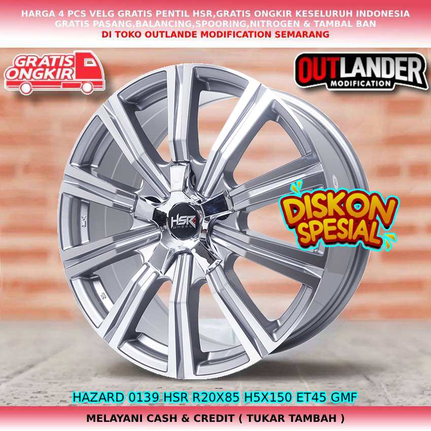 velg mobil Lexus LX Land Cruiser Sequoia Tundra dan Cygnus velg R20 pcd 5x150 velg hsr hazard