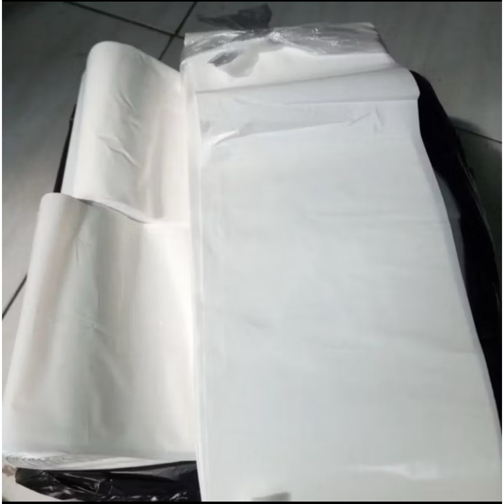 Plastik Tempe #Putih Doff #Putih Susu Lebar 14cm Panjang 250 Meter