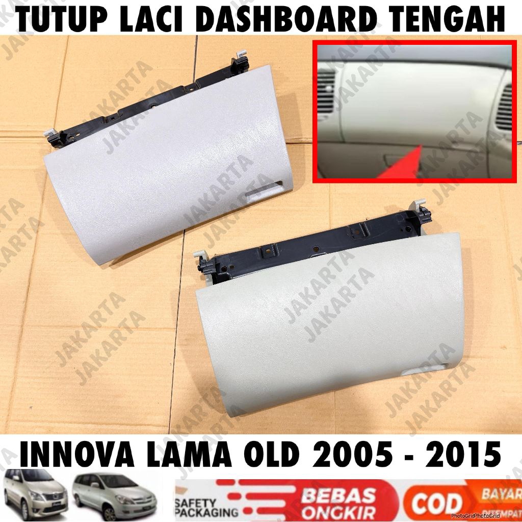 Tutup Laci Dashboard Tengah Atas Innova 2004 2005 2008 2010 2012 2014 2015 Cream Abu Grey