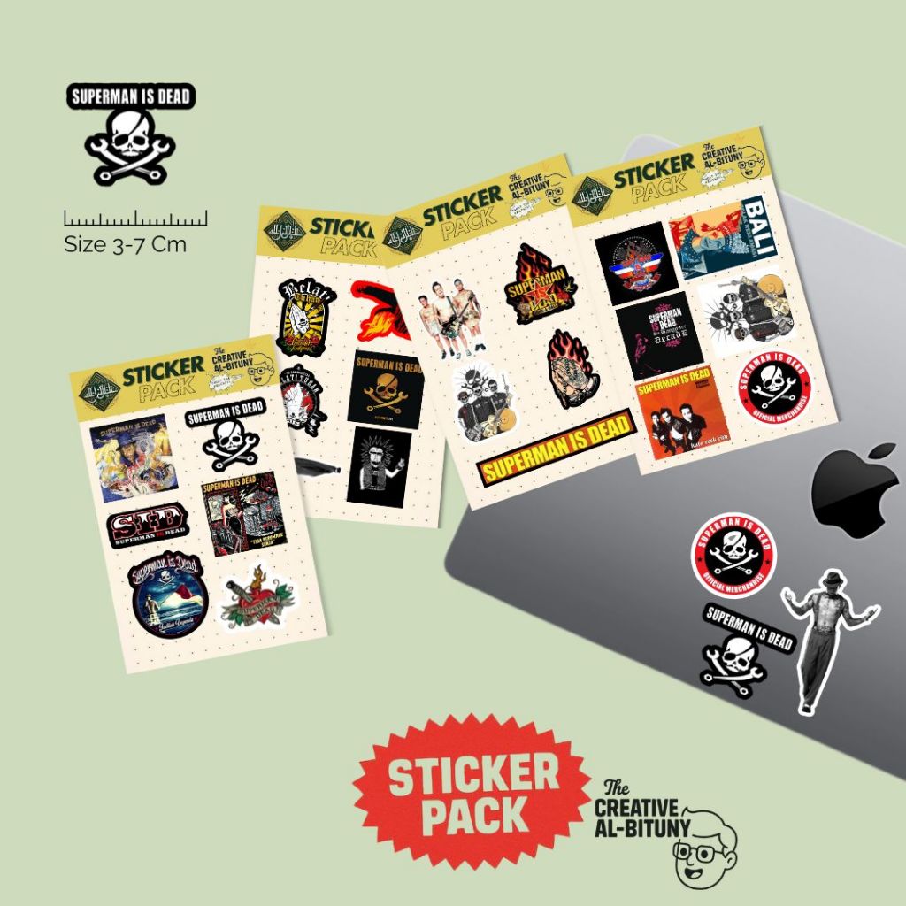 

Sticker Pack SID - Superman Is Dead Aesthetic – Ukuran 6-8 cm | Stiker Waterproof & High Quality Vol 1